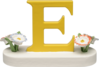 634/23/E, Letter E, with Flowers