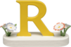 634/23/R, Letter R, with Flowers